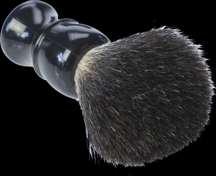 Actual product image Shaving brush grey badger hair, black, plastic handle, height: 10.5 cm (Shaving brush)