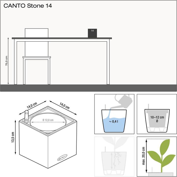 Image du produit Lechuza Canto Stone 14 (14 cm)