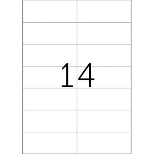 Produktbild Blana Etiketten A4, 105 x 42,3mm, weiss, 500 Blatt