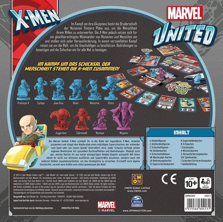 Immagine prodotto Cmon CMND1305 - Marvel United: X-Men, gioco da tavolo, per 1-5 giocatori, da 10 anni (edizione DE) (Tedesco)