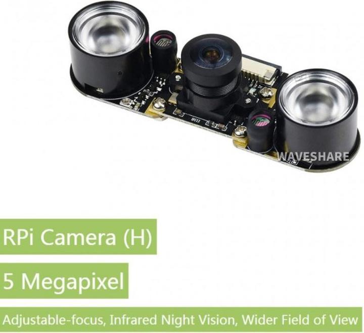 Image du produit WaveShare Caméra fisheye Raspberry Pi (H) avec vision nocturne infrarouge