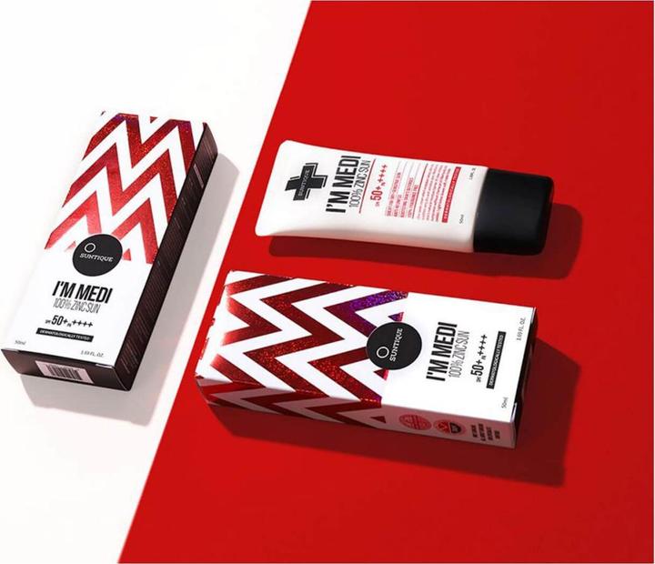 Image du produit Suntique I'M MEDI 100 Zinc Sun SPF50+ (Crème solaire visage, SPF 50+, 50 ml)