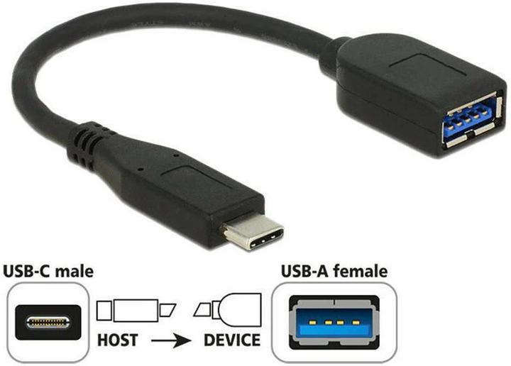 Produktbild Delock USB 3.1 Adapter A Buchse - Typ C Stecker (0.10 m, USB 3.1)