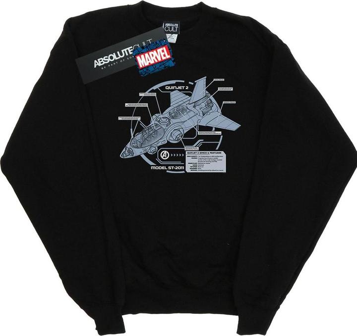 Immagine prodotto The Avengers Quinjet Breakdown Felpa Uomo (M)