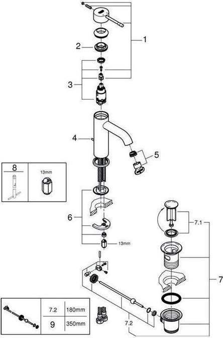 Actual product image Grohe Essence single-lever basin mixer S-size