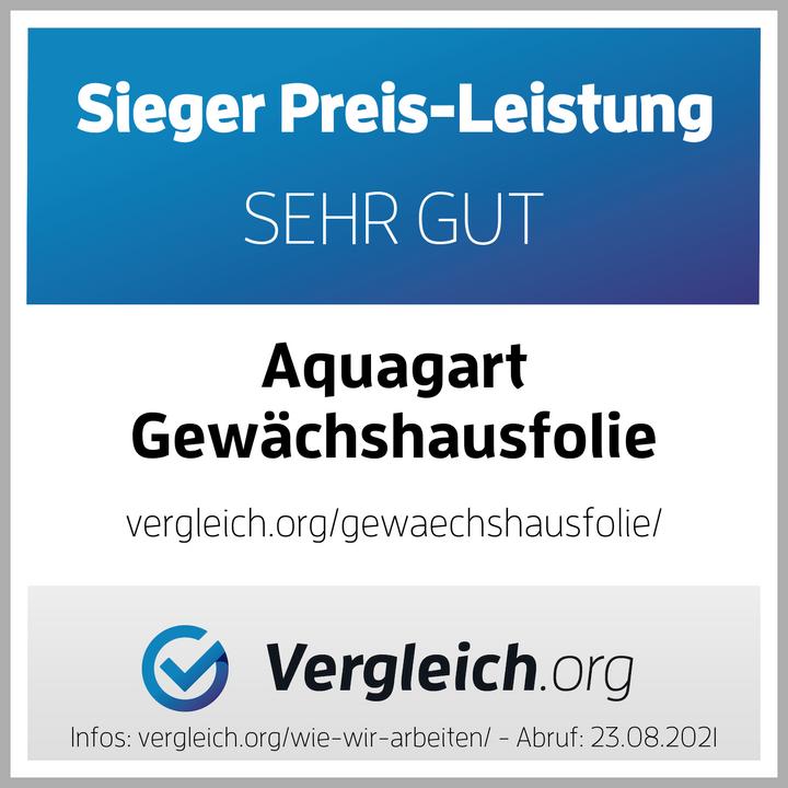 Label énergétique Aquagart 50m Gitterfolie, Gartenfolie, Gewächshausfolie, Frühbeetfolie 3m breit