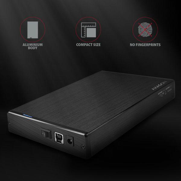 Produktbild Axagon EE35-XA3 - HDD-Gehäuse - 3.5 Zoll - SATA - Serial ATA II - Serial ATA III - 5 Gb (3.5")