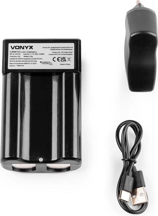 Vonyx Akku Pack MRB12, Zubehörtyp Lautsprecher: Akku (Megafono)