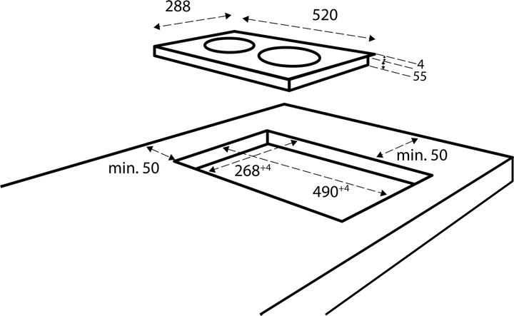 Produktbild Inventum IKI3008 - Inbouw inductie kookplaat - 30 cm - Zwart