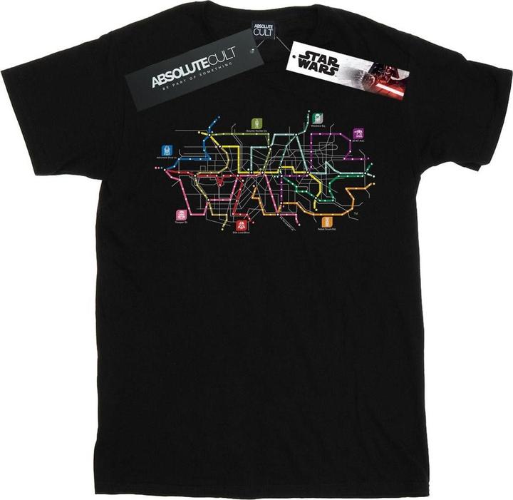 Produktbild Star Wars Subway Map Logo TShirt (L)