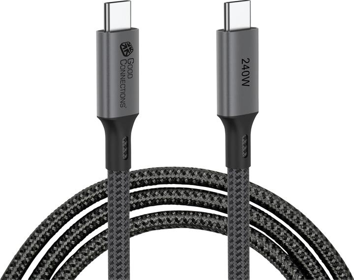 Image du produit Good Connections Câble USB 4.0 Gen. 3x2 40GBit/s 240W 8Ka60Hz USB-C mâle vers femelle (1.80 m, USB 4.0, 240 W)