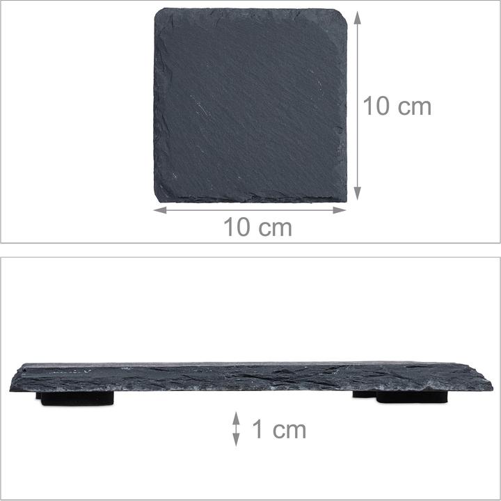 Actual product image Relaxdays slate plates (1 x, Glass coaster)