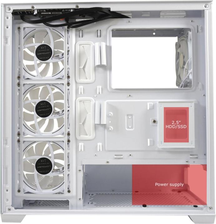 Actual product image LC-Power Case Gaming LC-715W-ON Seamless Pale X (Mini-ITX, ATX)
