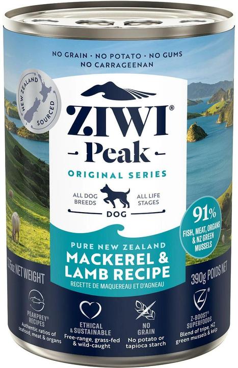 Produktbild Magni Ziwipeak - Mackerel & lamb recipe, wet food 390 gr. - (zp034) (Adult, 1 Stk., 390 g)