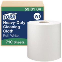Image du produit Tork Chiffons de nettoyage Premium 530 1 épaisseur 43x38cm blanc 1 rouleau de 710 chiffons (1 x)