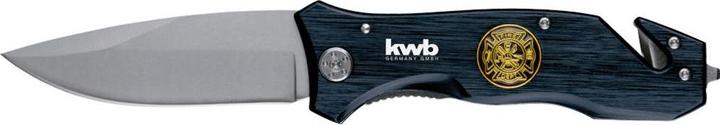 kwb Rescue knife with belt cutter and glass breaker, extra sharp, emergency knife with 90 mm blade (12.50 cm)