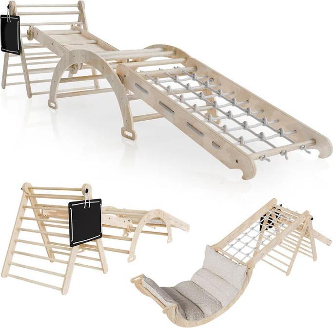 Immagine prodotto Juskys Kletterdreieck Movario Vielseitiges Indoor-Klettergerüst