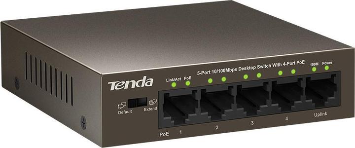 Actual product image Tenda 5-Port FE TEF1105-4-63W 58W (4x PoE) (5 Ports)