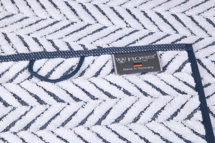 Image du produit Ross Serviettes Uni Sensual Skin 9002 motif torsadé avec chaîne de base colorée (75 x 140 cm)