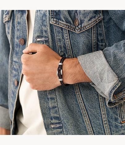 Produktbild Fossil Vintage Casual (19.50 cm, Edelstahl, Leder)