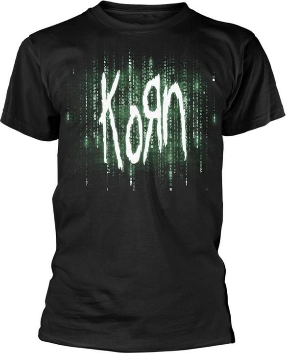 Korn Plastic Head Matrix Band Logo T Shirt XL Black (XL)