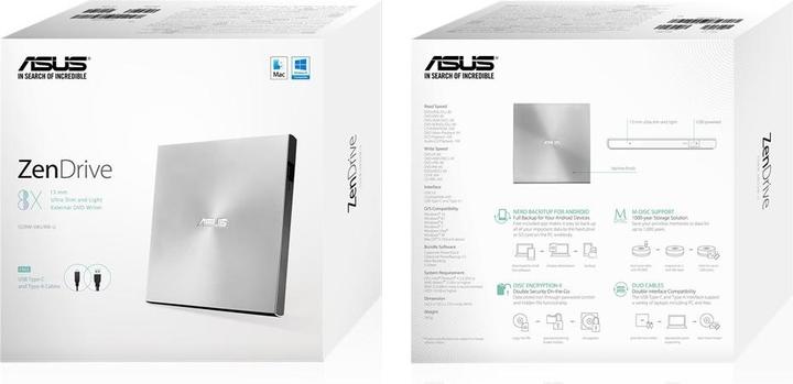 Produktbild ASUS ZenDrive U9M (DVD Laufwerk, CD Brenner, CD Laufwerk, DVD Brenner)
