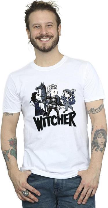 Immagine prodotto Netflix The Witcher Team Illustrated Maglietta Uomo (XL)