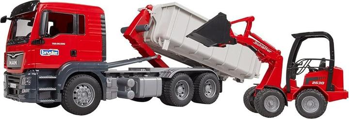 Productafbeelding Bruder MAN TGS vrachtwagen, Abrollcont., Schäffer Hoflad.