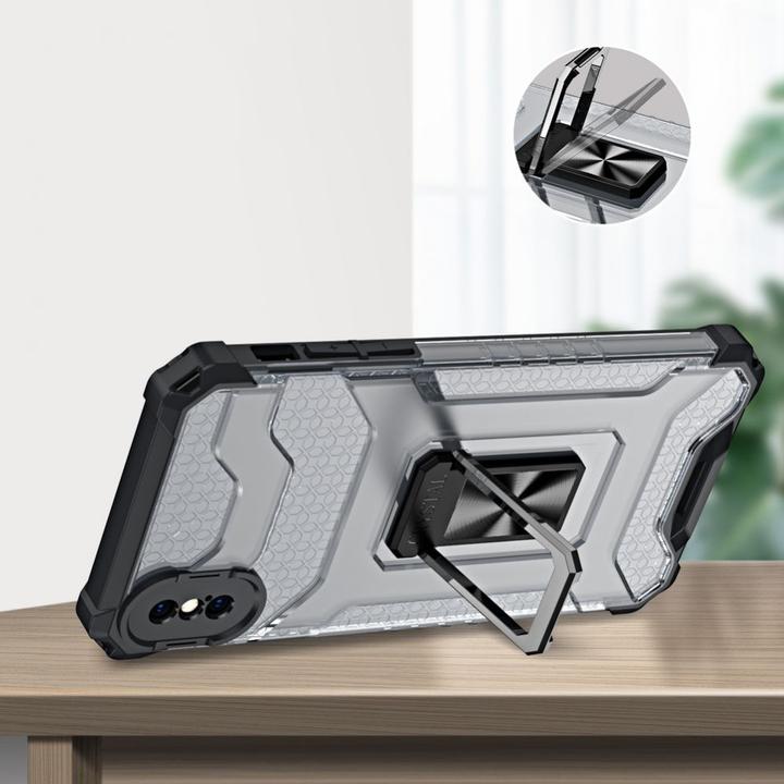 Produktbild Hurtel Crystal Ring Case Kickstand Tough Rugged Cover for iPhone XS Max red (Apple iPhone XS Max)