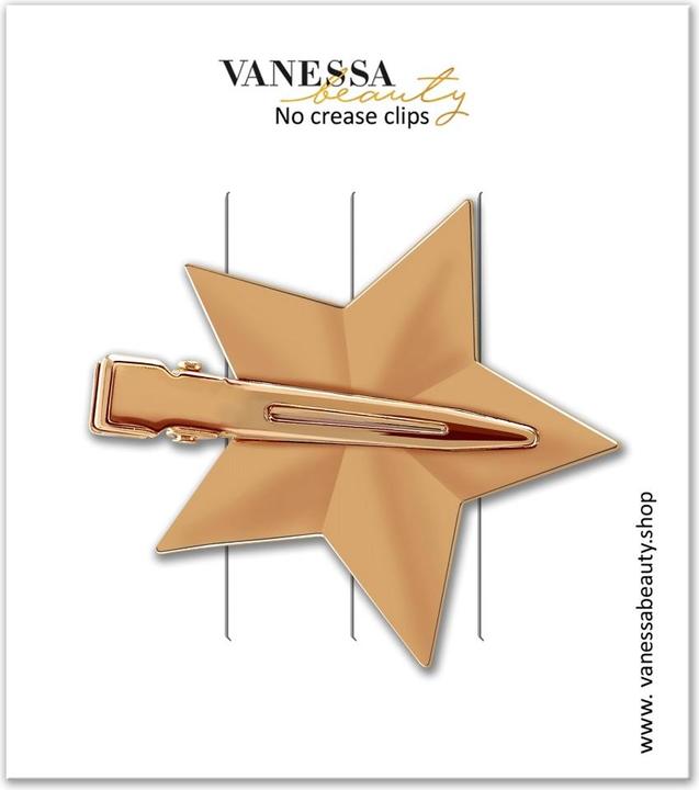 Immagine prodotto Vanessa Beauty Clip senza cuciture - Stella oro rosa (Elastico per capelli, Decorazioni)