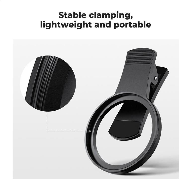 Produktbild K&F Concept 52mm Universal Type Phone clip, with ND2-400 Filter, Multi-coated, Cleaning cloth