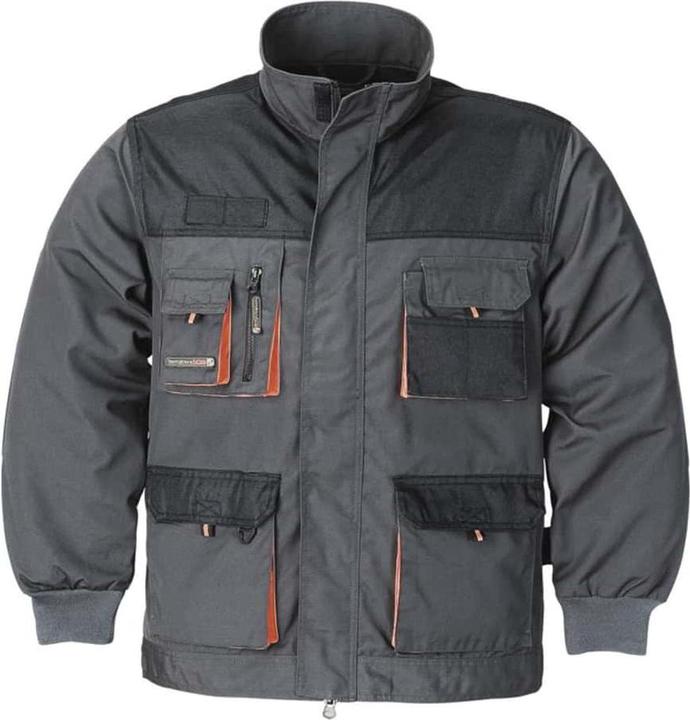 Terratrend Men’s jacket size 48 dark grey/black/orange 65 % PES / 35 % cotton (48)