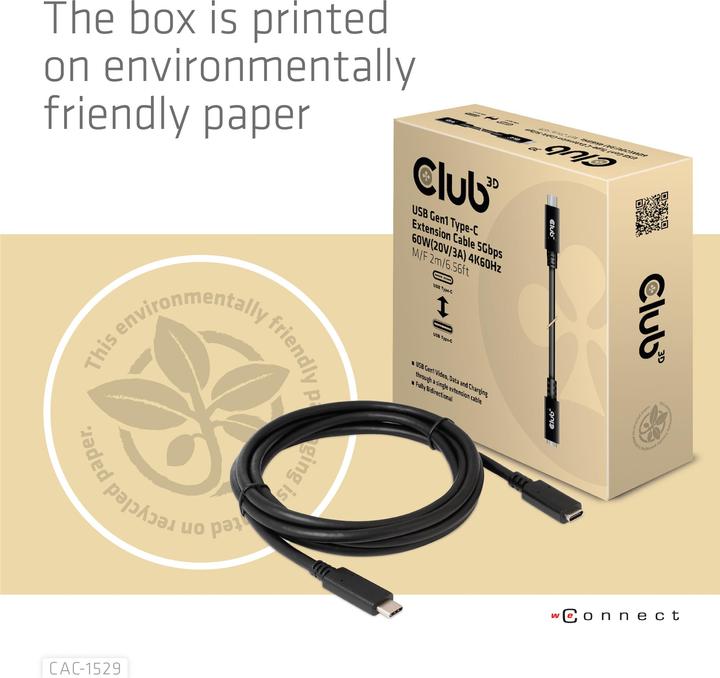 Productafbeelding Club 3D USB C — USB C (1 m, USB 3.0)