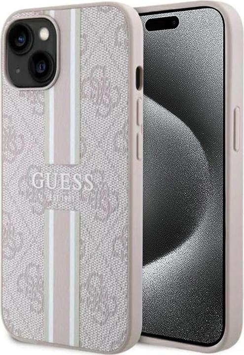 Produktbild Guess GUHMP15SP4RPSP iPhone 15 / 14 / 13 6.1" różowy/pink hardcase 4G Printed Stripes MagSafe (Apple iPhone 15)