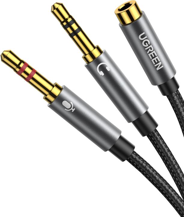 Produktbild Ugreen Mikrofon und Kopfhörer Y Splitter 3.5 mm Klinke (0.20 m, 3.5mm Klinke (AUX))
