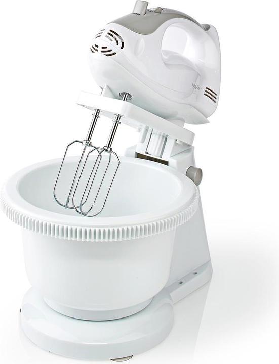 Image du produit Nedis Mixeur à main 200 W 5 vitesses Fonction turbo Turning Bowl / 2 crochets pétrisseurs / 2 fouets (200 W)