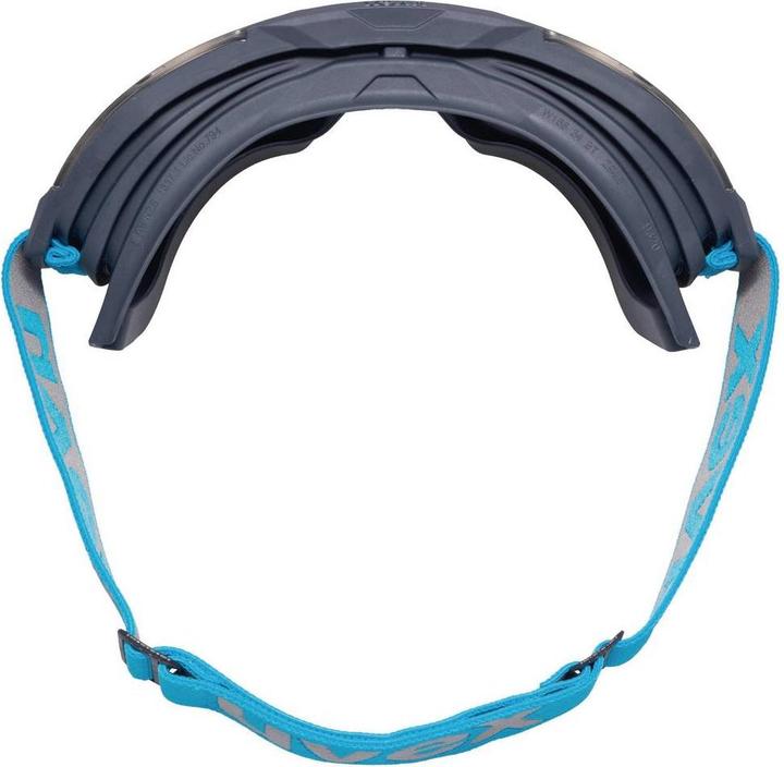 Actual product image Uvex Safety megasonic goggles, clear visor, grey/blue.