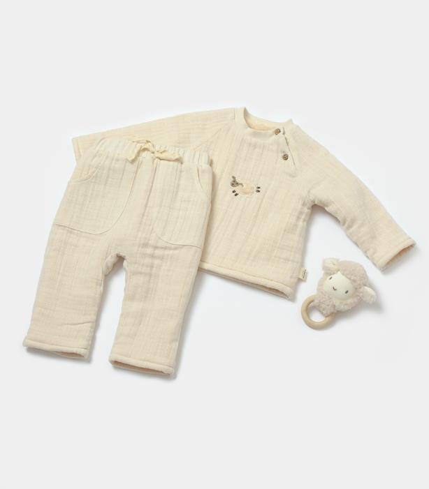 BabyCosy Set aus langärmligem T-Shirt und Hose (86)