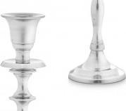 Giftdecor medium silver candlestick 20cm (7.5 x 4.5 x 20 cm)