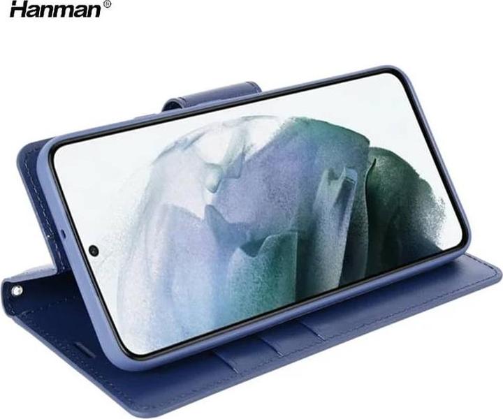 Produktbild Hanman Samsung Galaxy A32 4G (2021) - Mill Flip Case mit 3 Kartenfächern, dunkelblau (Samsung Galaxy A32)