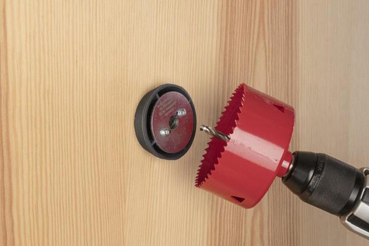 Produktbild wolfcraft Aufbohrhilfe für Lochsägen, Ø 46–62 mm (62 Millimeter)