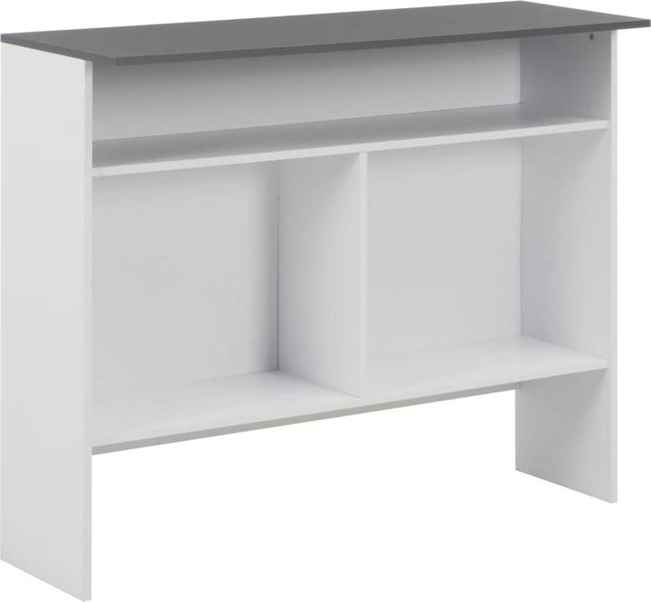 Weiss mit Grau-Tischplatte