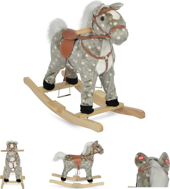Actual product image Moni Plush rocking horse Spotty