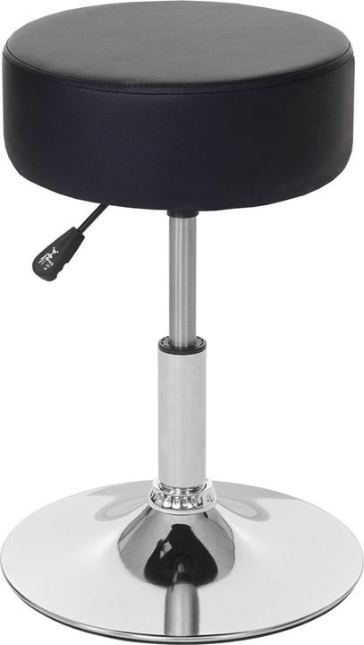 Produktbild Swisshandel24 Hocker, Sitzhocker Schminkhocker, höhenverstellbar Ø 35cm Kunstleder, schwarz