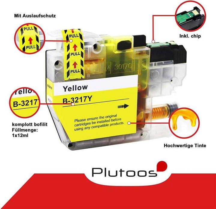 Image du produit Plutoos Brother LC-3217 Cartouches XXL compatibles, jeu de 4 couleurs