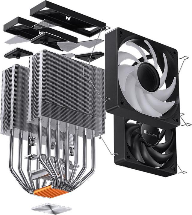 Immagine prodotto Jonsbo Raffreddatore CPU CR-3000 Dual Tower, ARGB - 2x 120 mm, nero