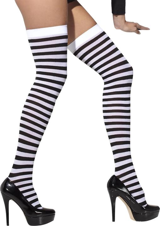 Actual product image Smiffys Womens/Ladies Striped Opaque Hold Up Stockings