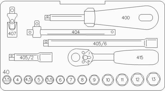 Immagine prodotto Stahlwille Set di chiavi a bussola (13 mm, 3,5 mm)