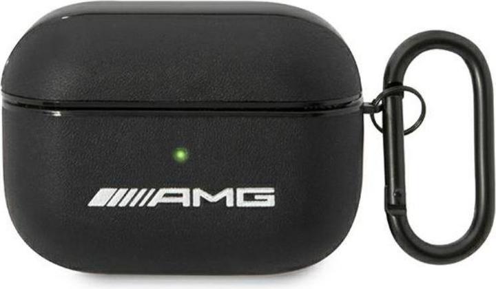 Actual product image Mercedes AMG Leather Big Logo - CASE AirPods Pro (Black) (Headphone bag)