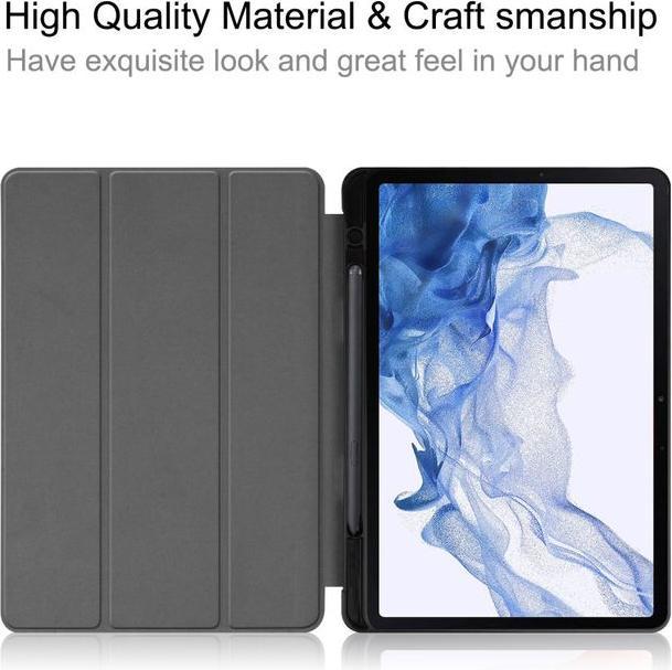 Produktbild MU Classic Dreifach faltbare Leder Hülle (Galaxy Tab S8)